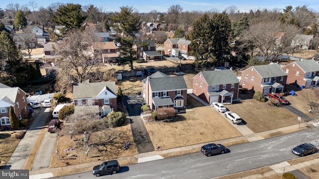 drone / aerial view featuring a residential view