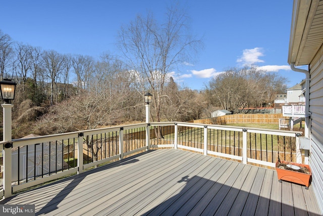 wooden deck with fence