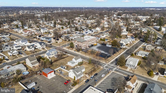 aerial view with a residential view