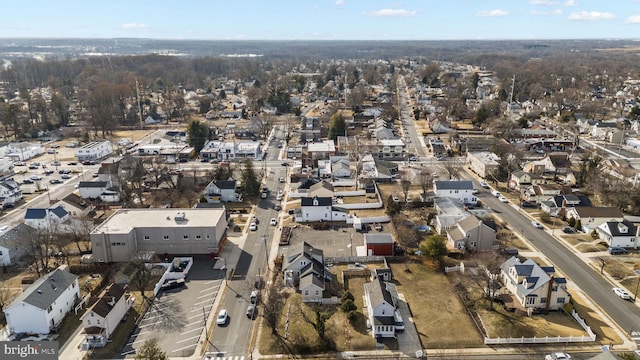 aerial view with a residential view