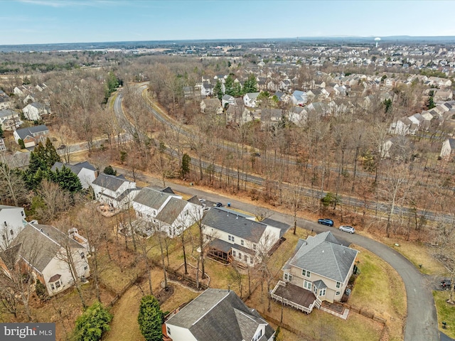 birds eye view of property featuring a residential view