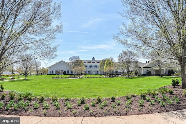 exterior space with a lawn