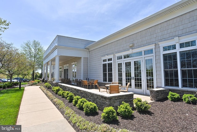 exterior space featuring a patio area and french doors