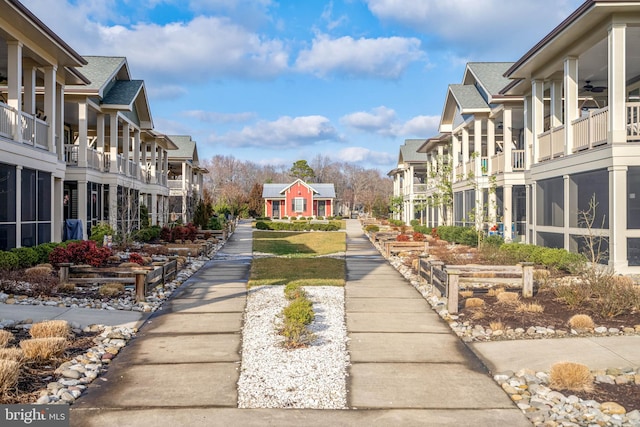 surrounding community with a residential view