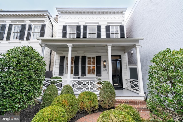 view of front of home with a porch