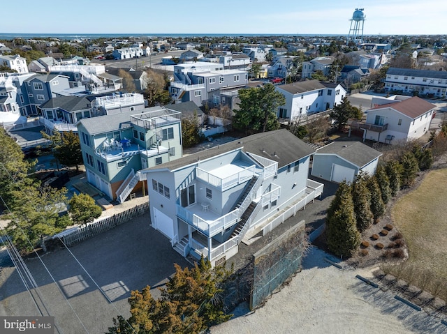 aerial view featuring a residential view