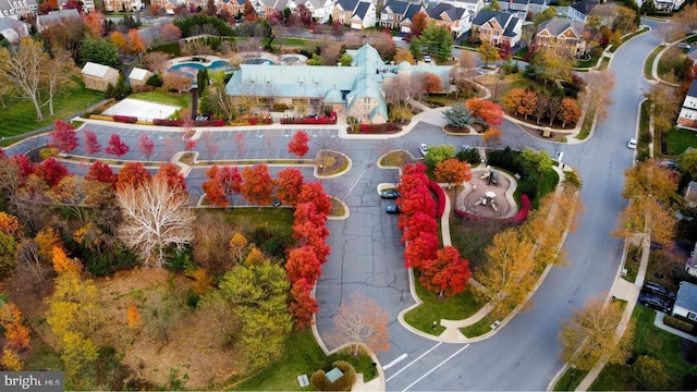 drone / aerial view featuring a residential view