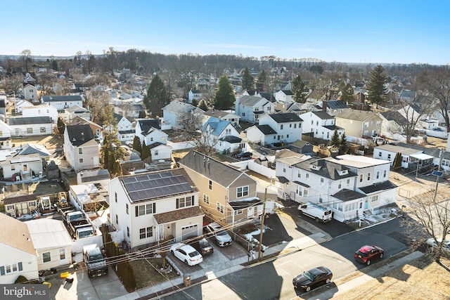 drone / aerial view with a residential view