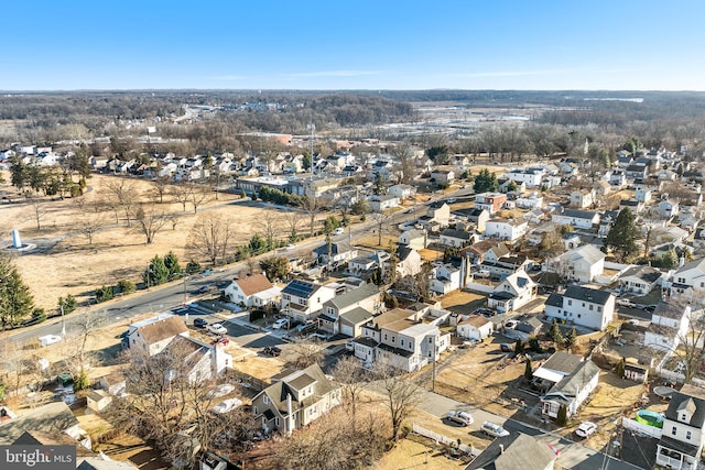 bird's eye view featuring a residential view