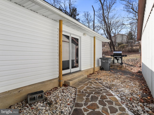 view of patio / terrace with entry steps and grilling area