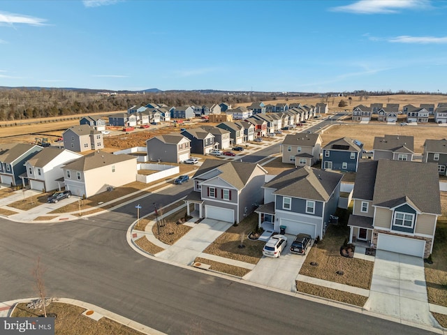 aerial view featuring a residential view