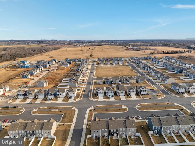 drone / aerial view with a residential view