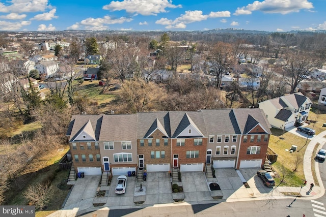 drone / aerial view featuring a residential view