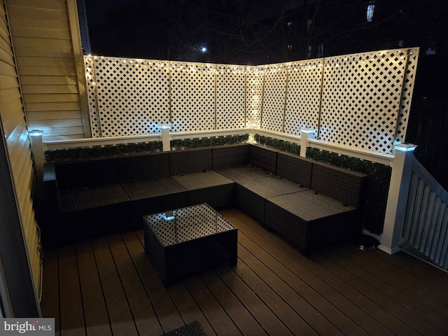 exterior space featuring an outdoor hangout area