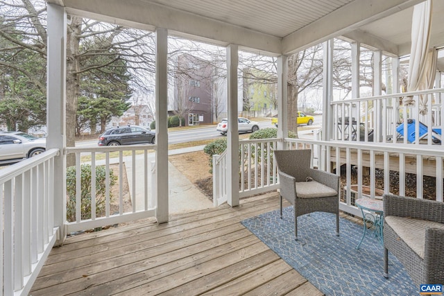 view of sunroom