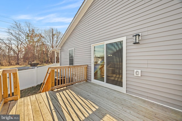 view of wooden deck