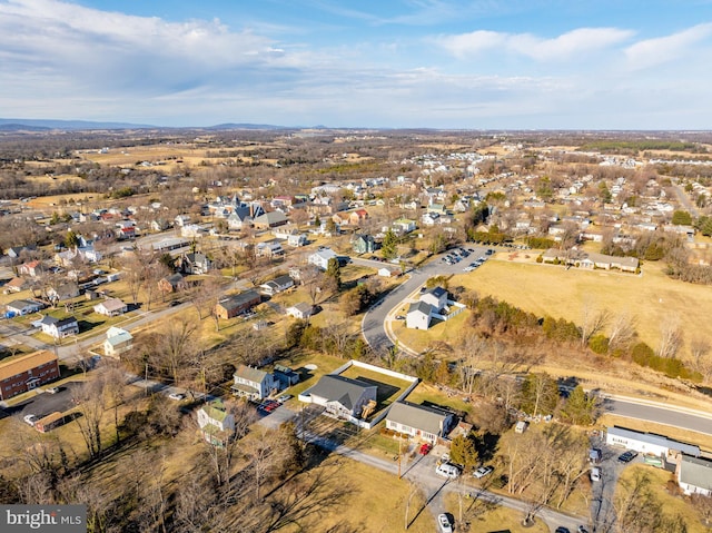 drone / aerial view with a residential view