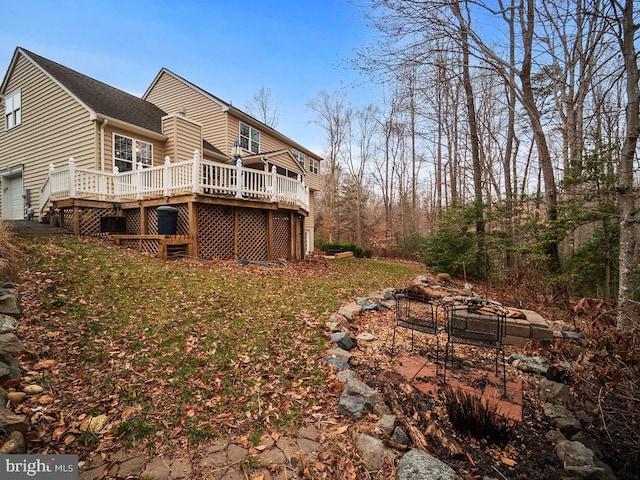 3110 Blackberry Ln, Prince Frederick, MD 20678 - back of property with a deck