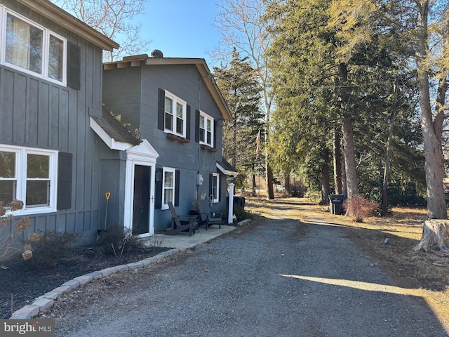 view of home's exterior featuring board and batten siding