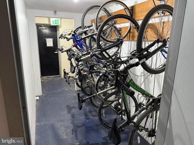 garage featuring bike storage