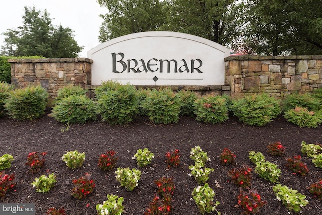 view of community sign