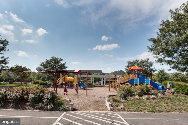 view of community jungle gym