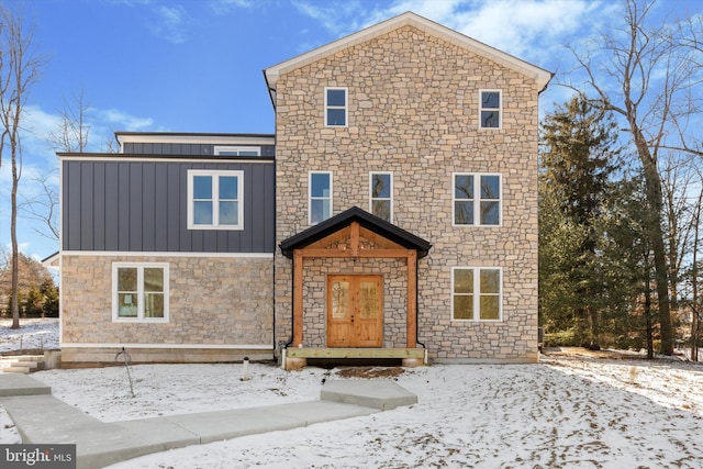 view of front of home with board and batten siding