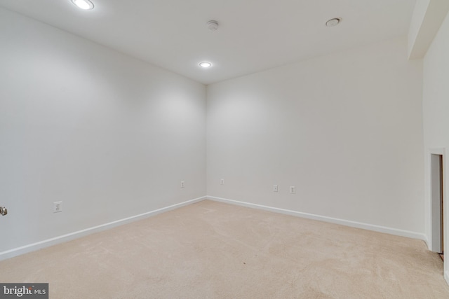 16309 Sandy Ridge Ct, Woodbridge, VA 22191 - empty room featuring light colored carpet, baseboards, and recessed lighting