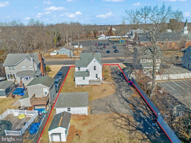 drone / aerial view featuring a residential view