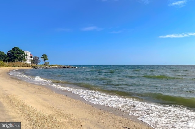 water view featuring a beach view