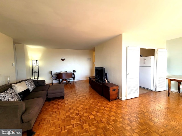 living room with baseboards