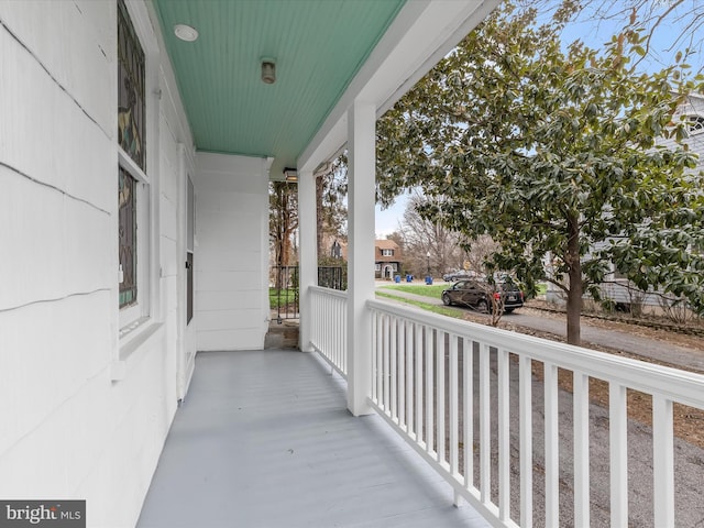 balcony with covered porch