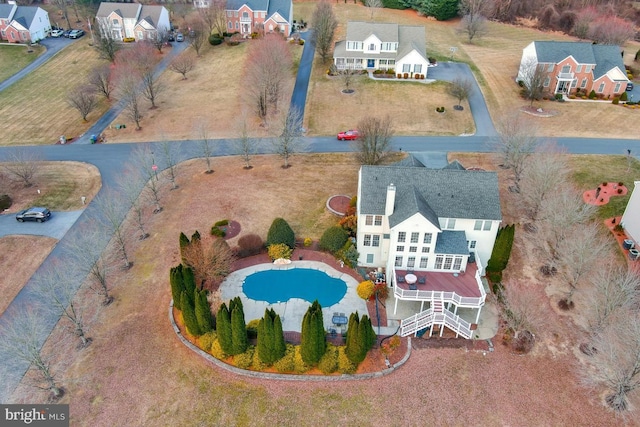 birds eye view of property featuring a residential view