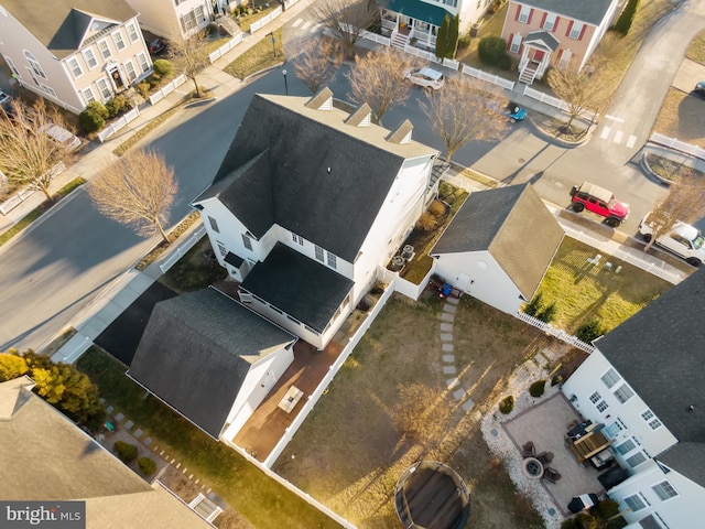 bird's eye view featuring a residential view