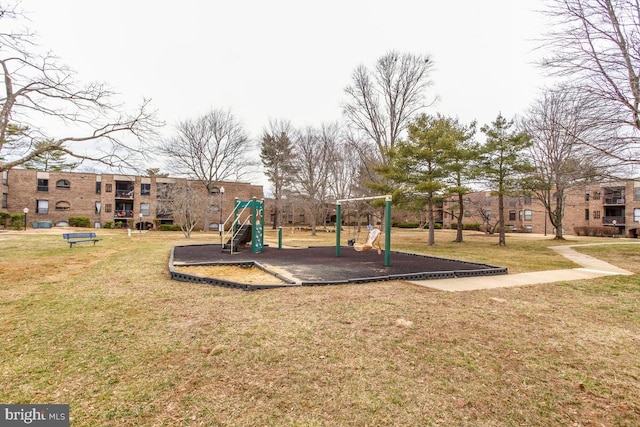 community play area featuring a yard