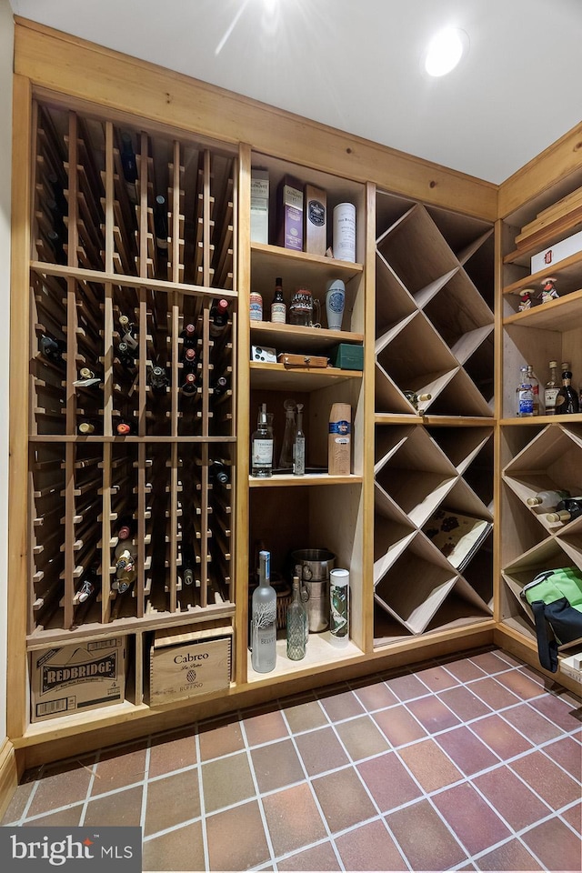 view of wine room