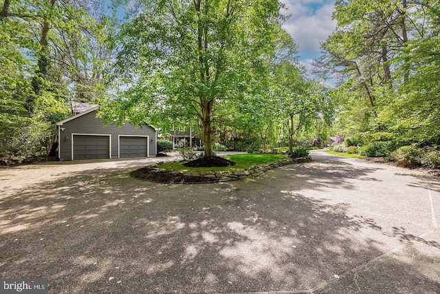 exterior space featuring driveway