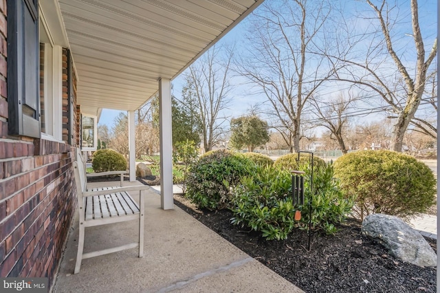 view of patio / terrace with covered porch