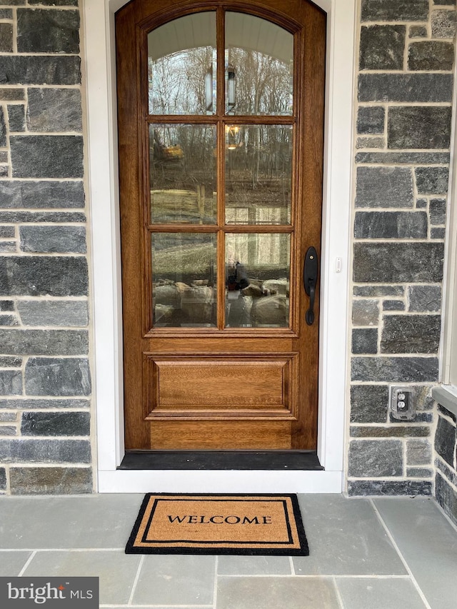 view of doorway to property