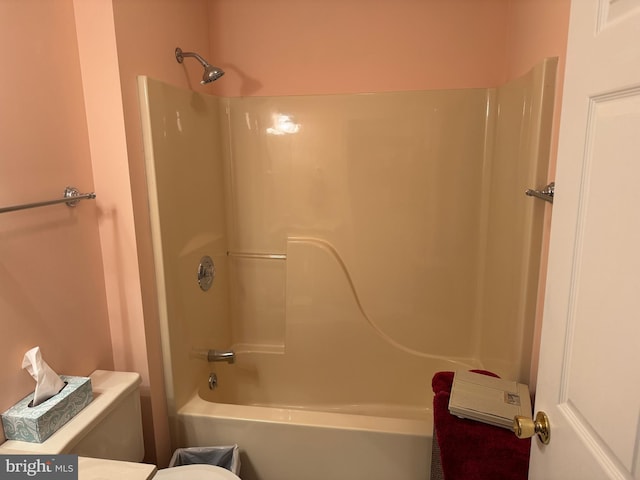 full bath featuring toilet and shower / tub combination