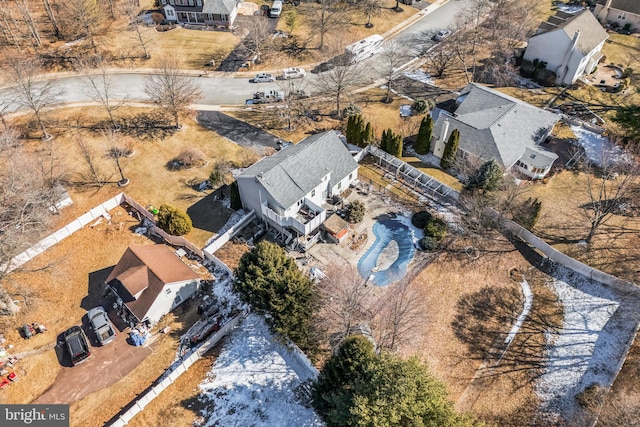 birds eye view of property featuring a residential view