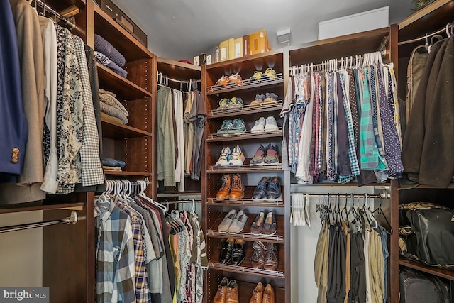 view of walk in closet