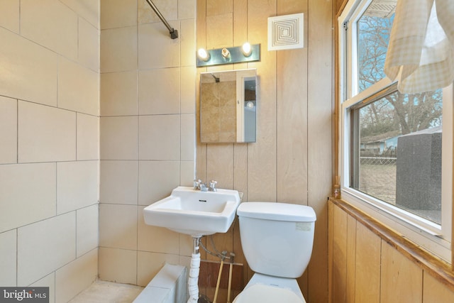 bathroom with a sink and toilet