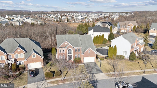 aerial view featuring a residential view