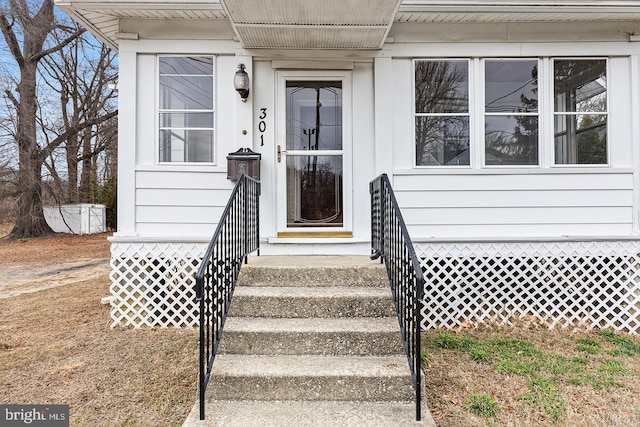 view of doorway to property