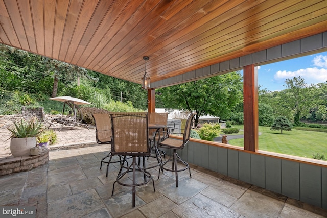 view of patio / terrace featuring outdoor dining area