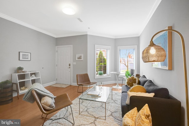 927 12th St NE, Washington, DC 20002 - living area featuring wood finished floors, crown molding, and baseboards