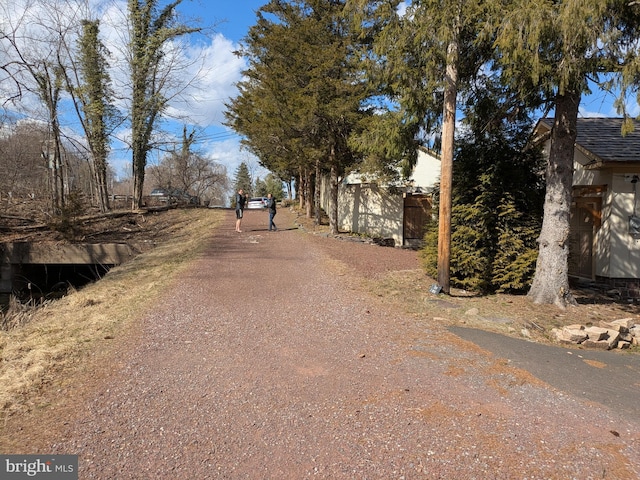 view of road