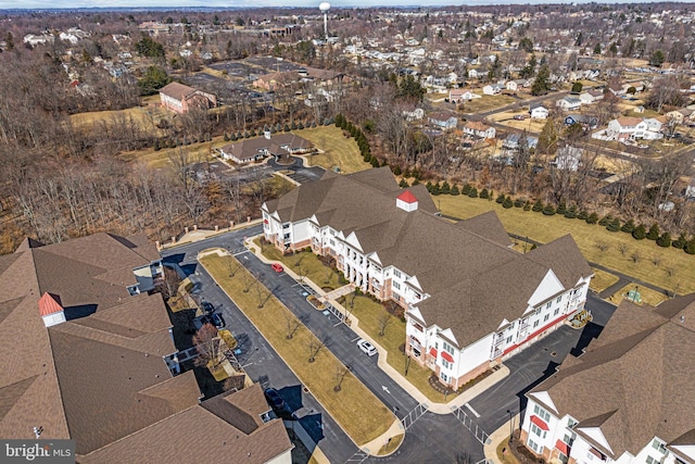 aerial view featuring a residential view