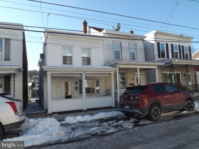 view of front of property with a porch